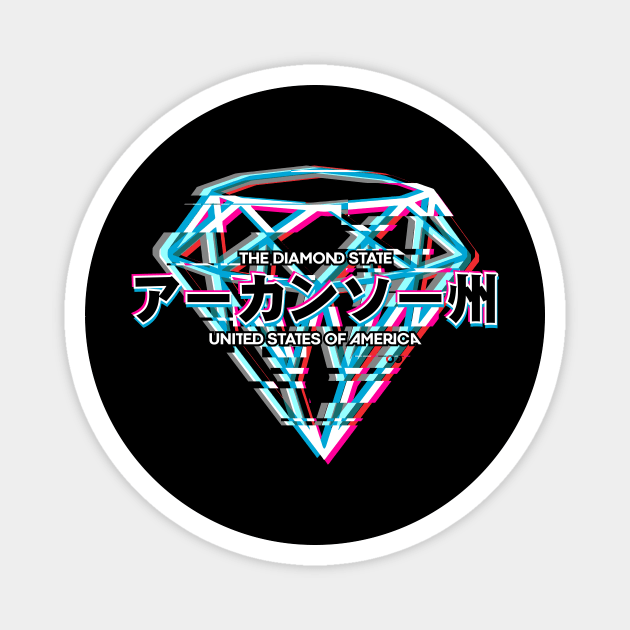 The Diamond State (Glitched Diamond) Magnet by rt-shirts